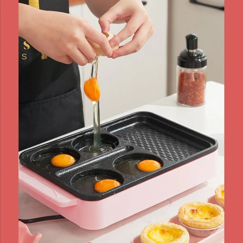 Egg Cooker Electric Eggs Hamburger Baking Machine Griddle Red Beans Cake Pie Crepe Maker MINI Breakfast Pancake Omelette Egg Frying Pan egg cooker cake machine crepe maker burger press maker