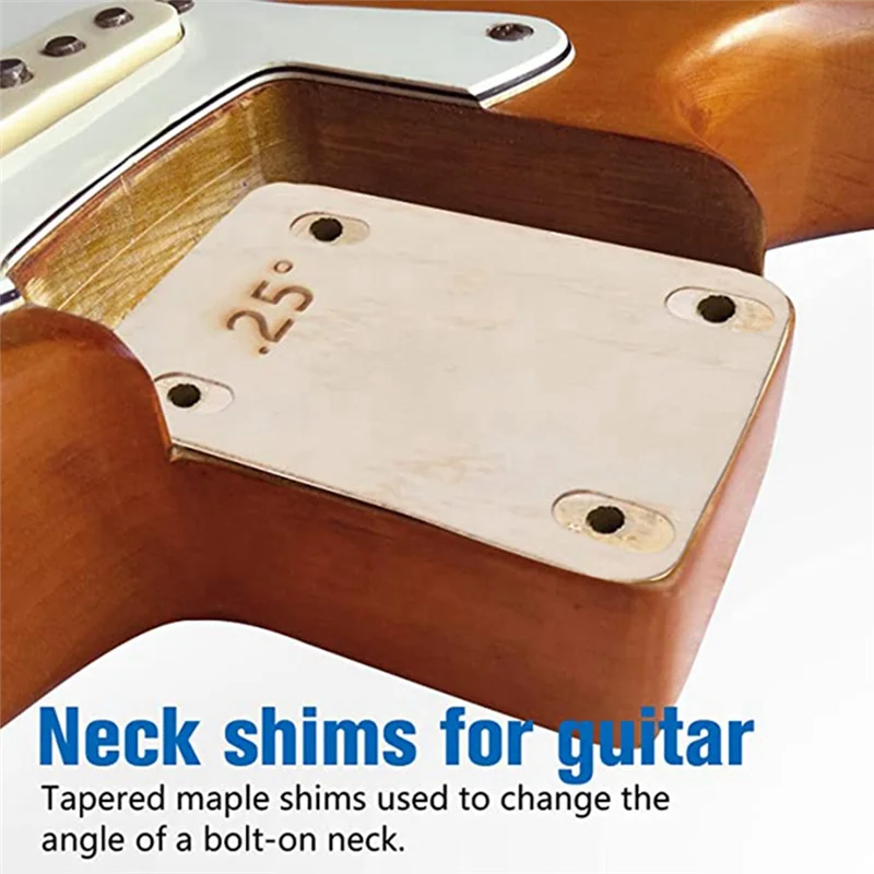 3 Piece Guitar Neck Pad, Made of Solid Maple, Protective Guitar Neck Pad for Bolt-on Neck