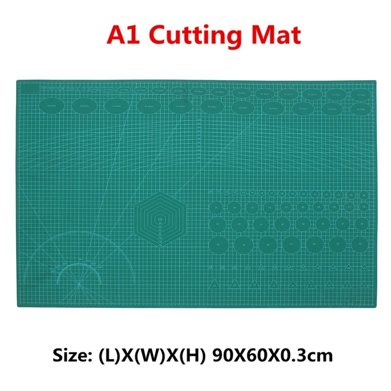 A1 PVC Self Healing Rotary Cutting Mat DoubleSided Quilting Grid Lines