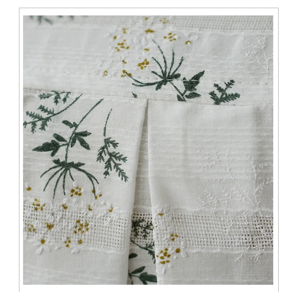 Korean-style Cotton Sofa Cover Blanket Sofa Towel  White lilacs for Living Room Furniture Decor Tapestry Couch Cover in Spring 5