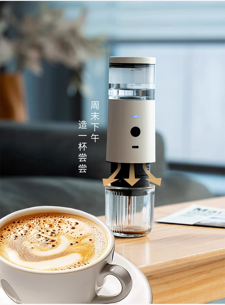 Portable Italian semi-automatic coffee machine electric automatic outdoor small capsule