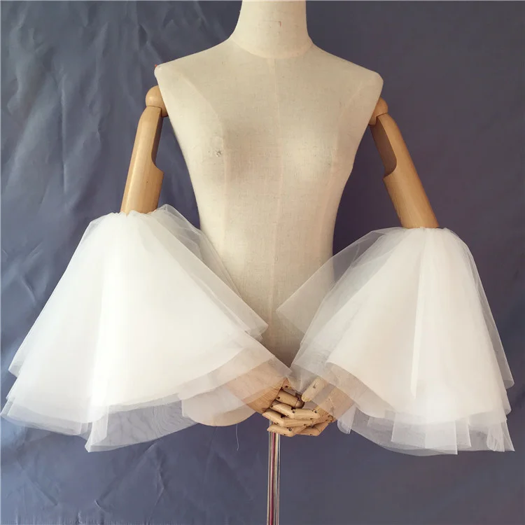 

Mingli Tengda Bride Wedding Sleeves Exaggerated Modeling Fluffy Princess Sleeve Bubble tulle Golves weding accessories bridal