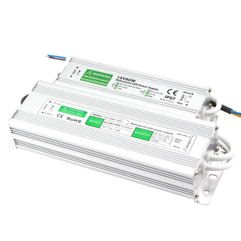 Trasformatore 110V 220V A 12V 24 V Alimentatore 20W 30W 50W 80W Ip67 Impermeabile Ac Dc 12V 24 V Alimentatore 12 24 V Volt Led Driver