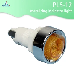 red button metal ring indicator light 12V 24V 220V 380V pilot light 220V 110V 12V/24V Panel Mounting Neon Indicator Red Green