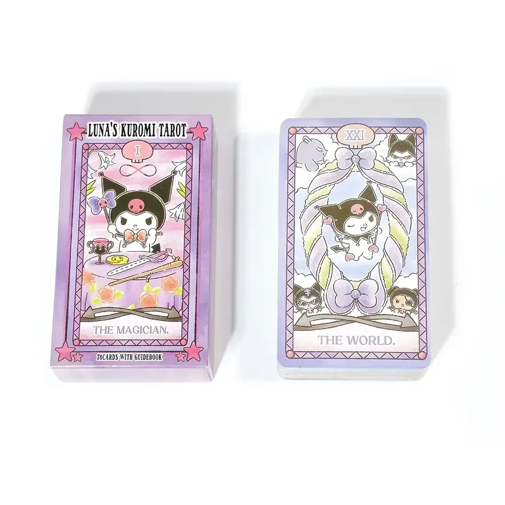 78pcs Luna'S Kuromi Cinnamoroll Sanrio Tarot Deck Cards Divination Fortune-Telling Party Game Collectible Suitable For Beginners card games
