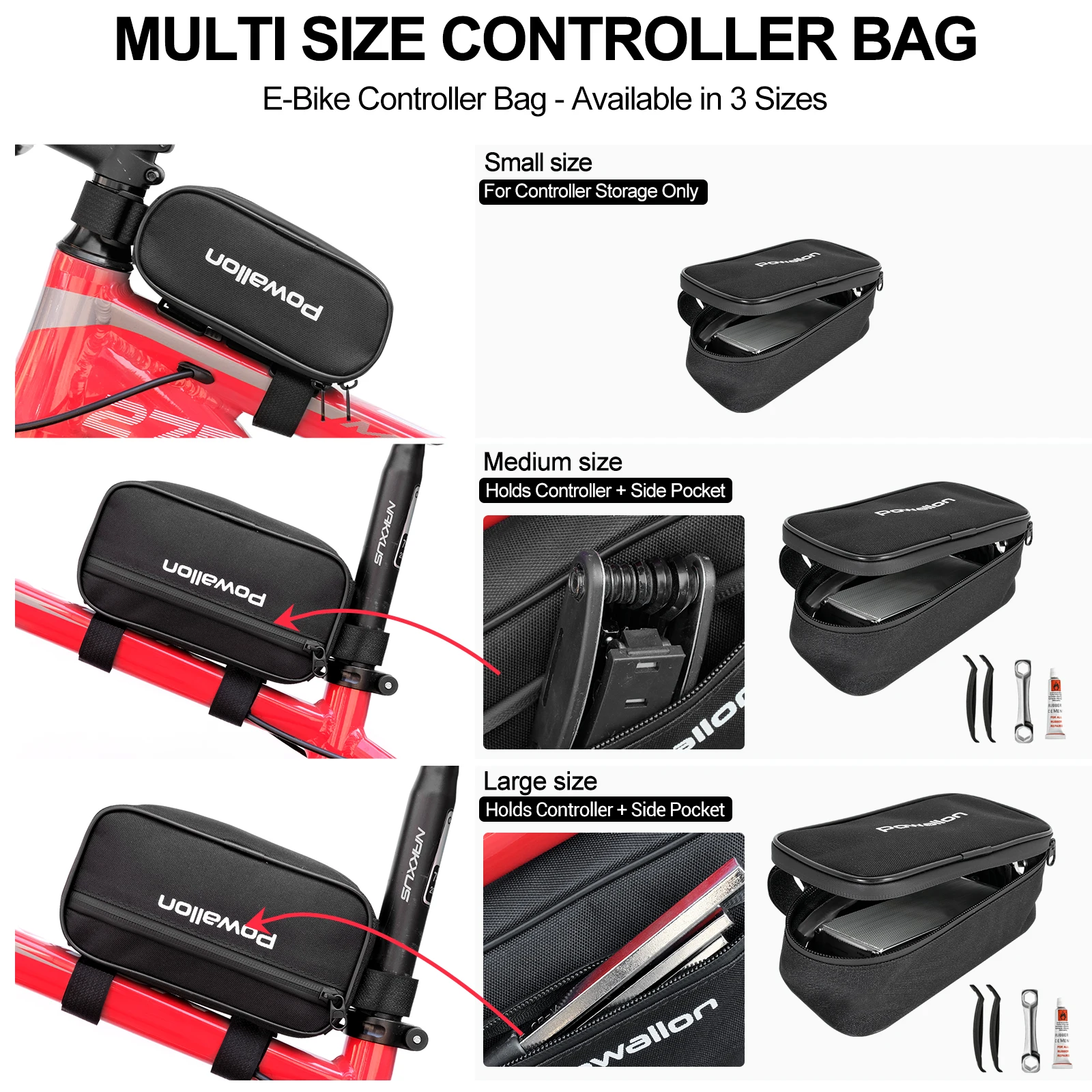 Durable Waterproof E-Bike Controller Bag with Independent Pocket for Commuting and Long-Distance Riding