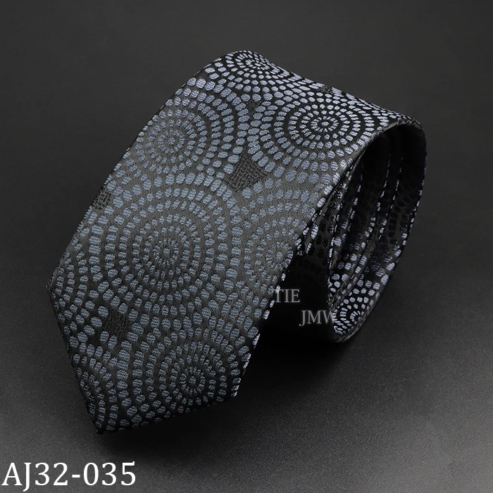 6 cm schwarze Polyester-Krawatte für Herren, kariert, gestreift, Paisley-Blumenmuster, Krawatte für Hochzeit, Business, Bräutigam, formelle Anlässe, Kragen-Accessoires, Geschenk – Detail 7