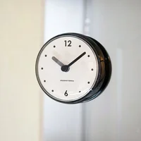 Shower Anti Fog Waterproof Mini Small Table Decoration Kitchen Living Bathroom Room Wall Clock Toilet Round Quartz Sucker 7cm 2