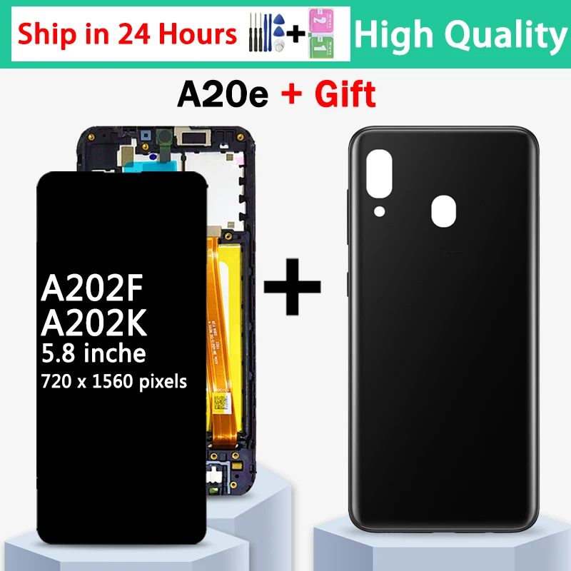 High Quality For Samsung A20e LCD Display Touch Screen Digitizer Assembly For Samsung A20E A202F/DS A202F A202K Display