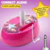 Karaoke Toy Set with Microphone and Adjustable Stand, Flashing Lights for Fun Musical Effects, Christmas/Halloween/Thanksgiving 3