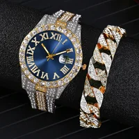 Hip Hop Watch Male Watch Luxury Water Proof Brand Watches Stainless Steel Round Clock Men Quartz Wristwatches Gift Boyfriend 1