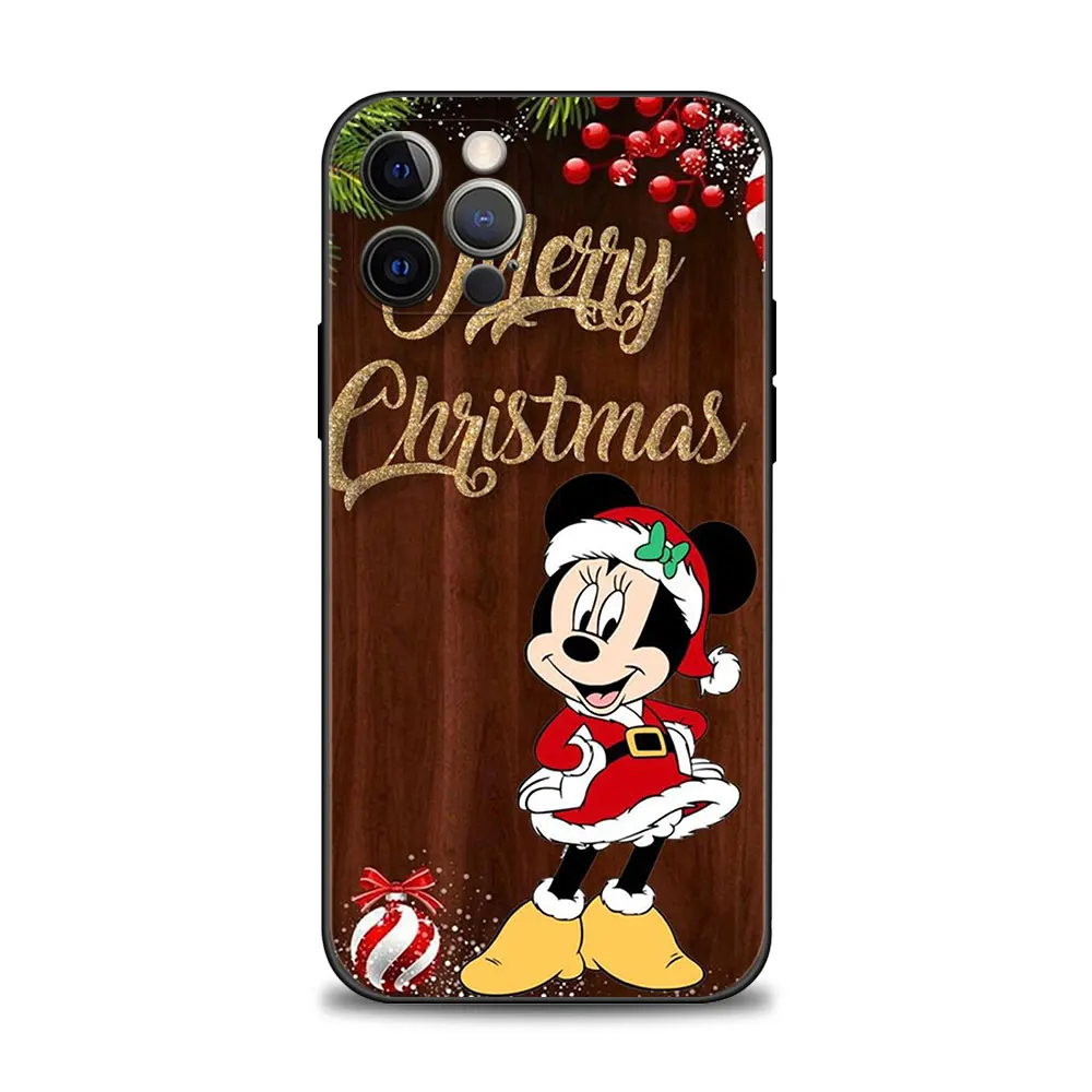 thumbnail image 1 of Phone Case For Apple iPhone 14 13 12 11 Pro Max 13 12 Mini XS Max XR X 8 Plus Disney Merry Christmas Mickey Minnie, 1 of 5