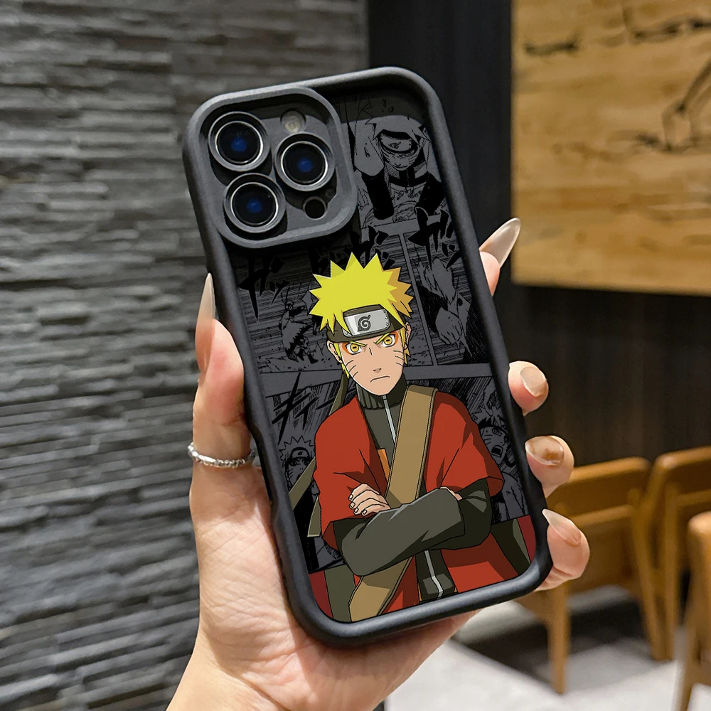 Ninja-Themed Soft TPU Phone Case - Anime Characters Design