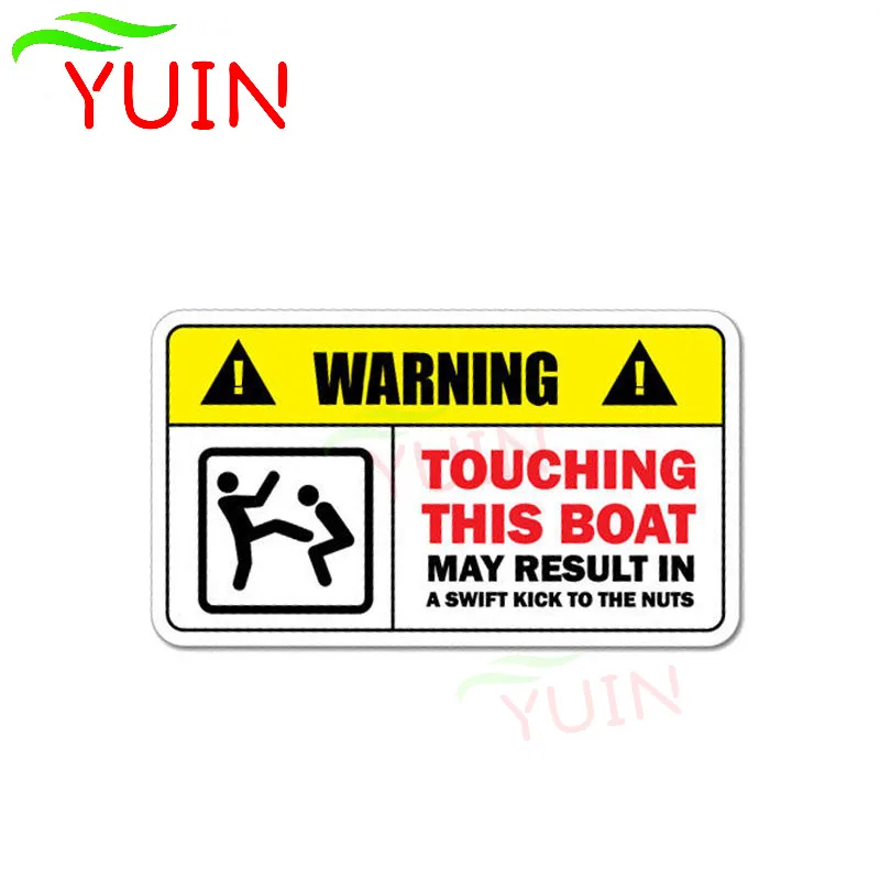 

Прикосновение к лодке может привести к быстрому ударам гайки Автомобильная наклейка предупреждение ПВХ декоративные аксессуары Водонепро...