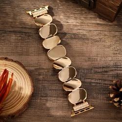 Elegant Sequin Metal Bracelet Chain - Series 10 42mm (Gold)