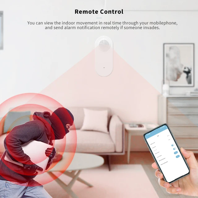 Tuya WiFi Infrared Motion Detector PIR Sensor Smart Home Burglar Alarm Sensor Security Protection Remote Monitor Smart Life APP 3