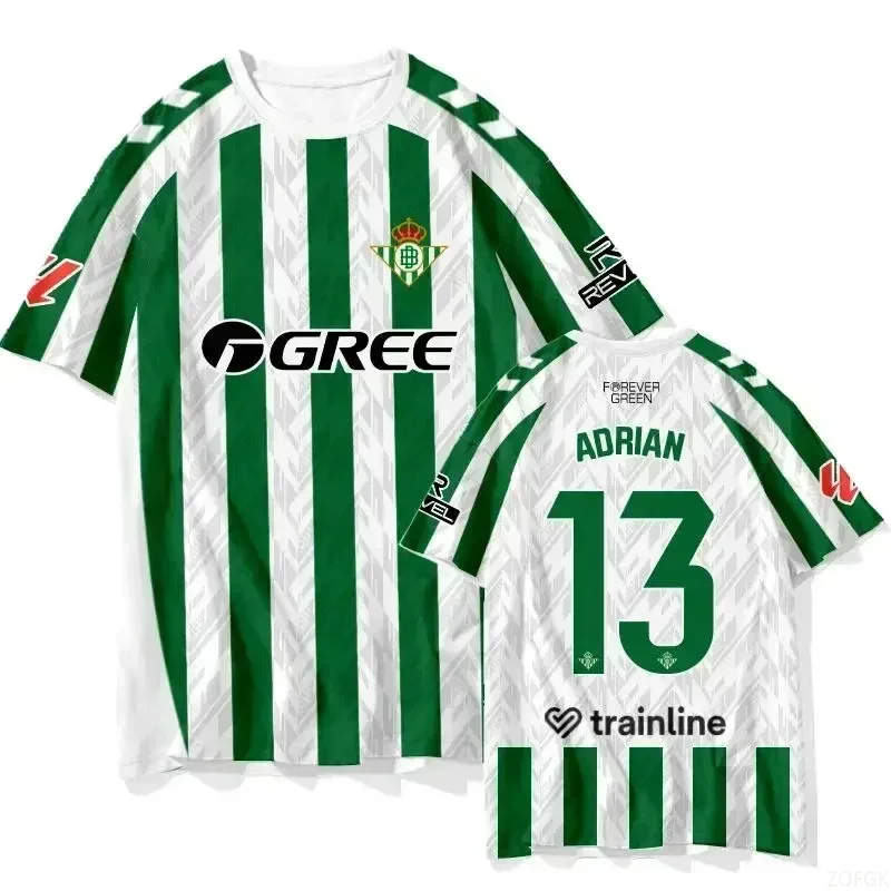 T-shirt da allenamento estiva per calcio, maglia da giocatore di calcio per adulti e bambini, abbigliamento sportivo ad asciugatura rapida, magliette casual Y2K, nuova col - immagine 3