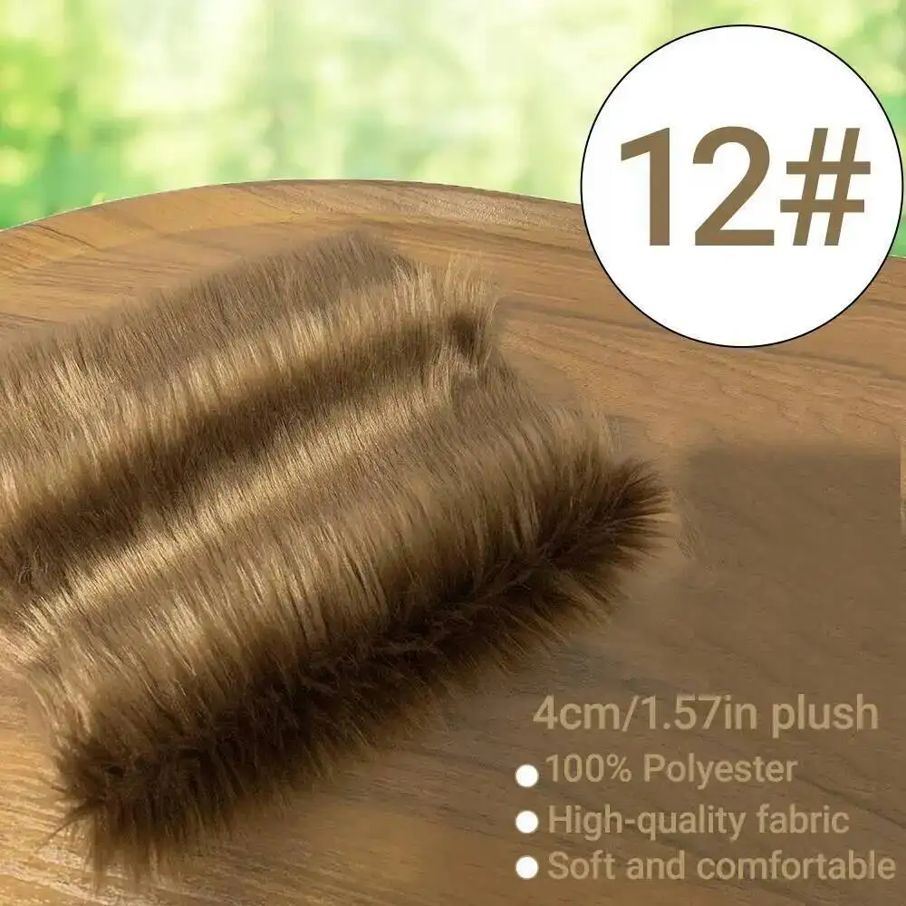 Luxurious Plush Shaggy Fur Fabric - 100% Polyester, Soft and Smooth