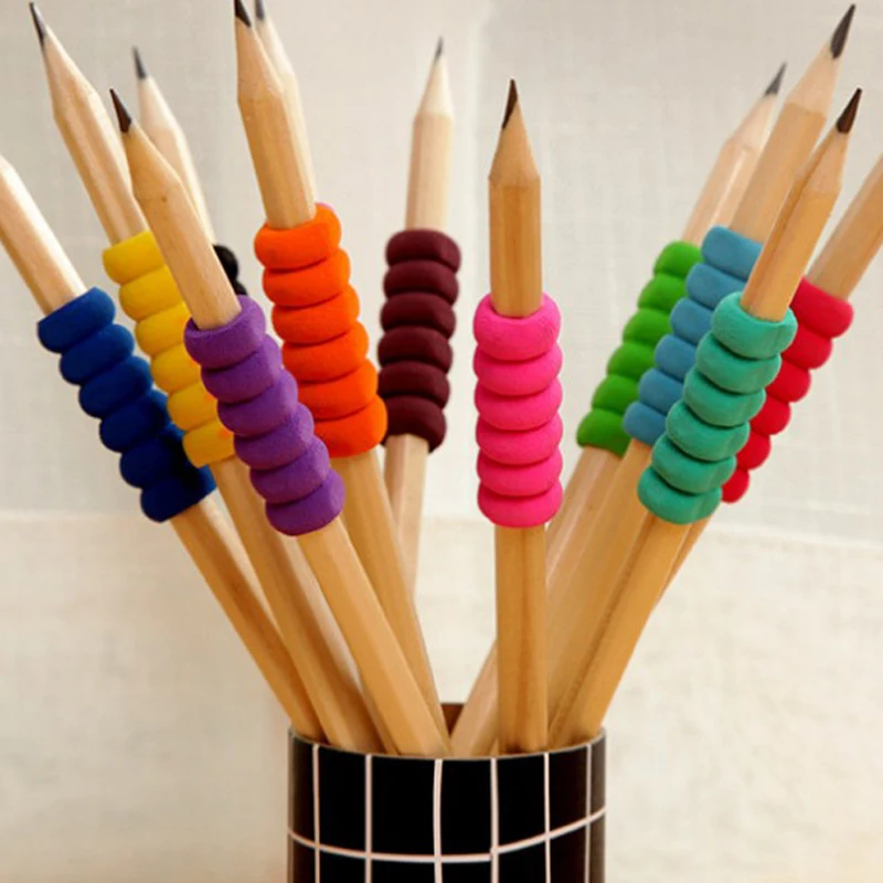 90 Pcs Soft Foam Children Pencil Holder Hold Pen Correction Pencil Grips Diamond Painting Grippers Pencil Cushion Pencil Cover