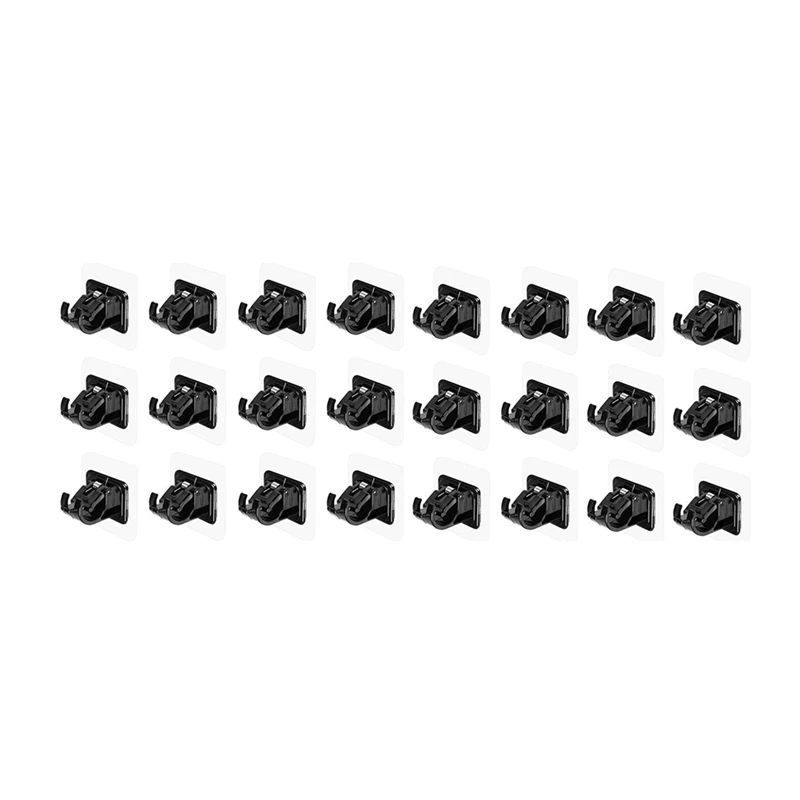 

24 Pcs Drapery Hook Holders No Drill Curtain Rod Brackets No Drilling Self Adhesive Curtain Rod Holder Hooks