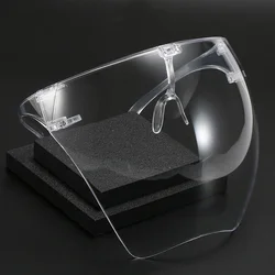 Enhanced Protective Face Shield and Sports Goggles with Detachable Nosepads (Transparent)