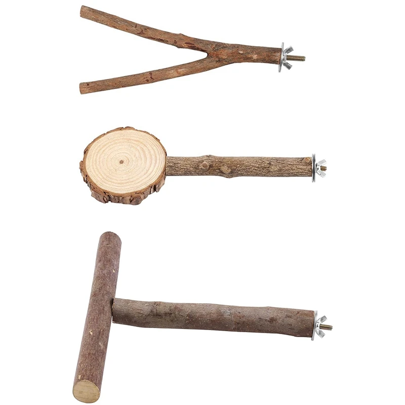 

Подставка из натуральной древесины, подвесной множественный окунь для попугаев, попугаев