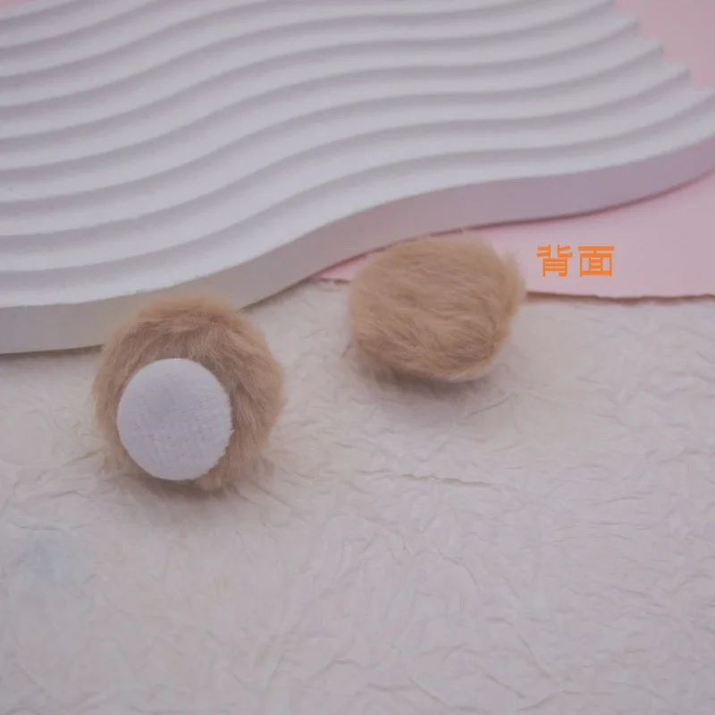 30 teile/los Pelzigen Filz Bär Ohr Applikationen Für DIY Haar Clip Stirnband Zubehör, Schuhe, Taschen, Hüte, kleidung Dekorative Patch – Detail 2