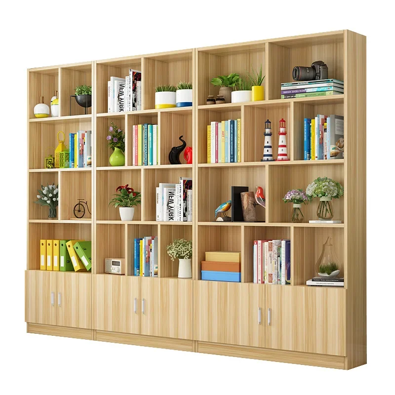 Bookshelf bookcase free combination rack simple floor children's bookcase living room simple storage locker customization