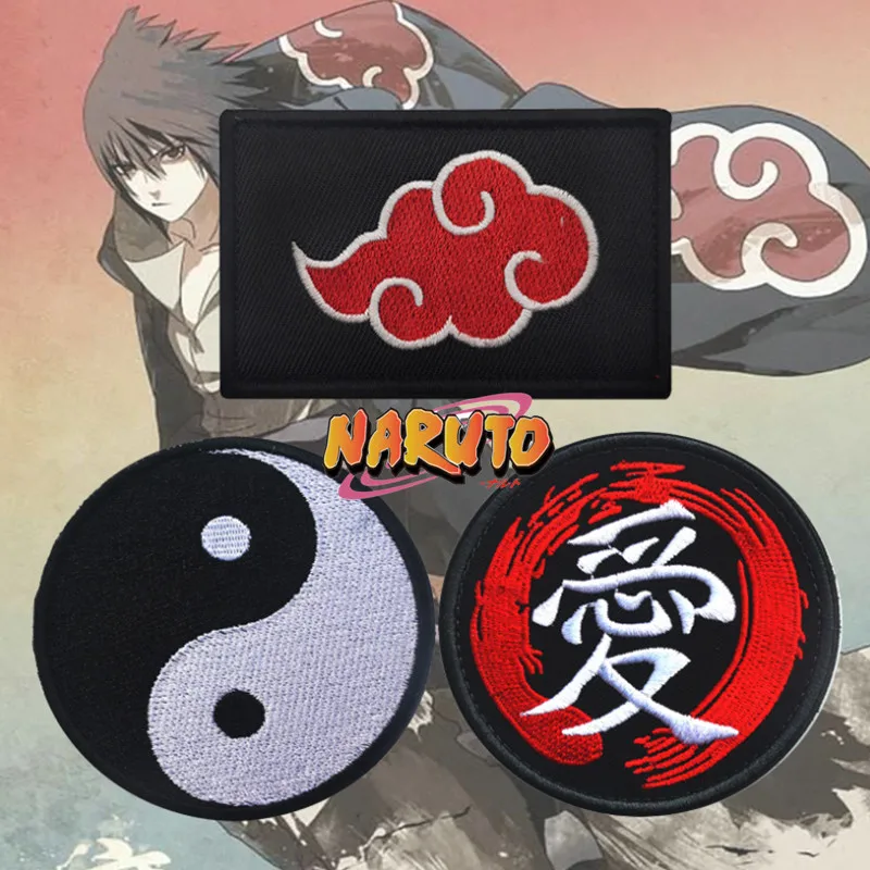 Patch Bordado Anime Naruto Desenho Nuvem Akatsuki Des4