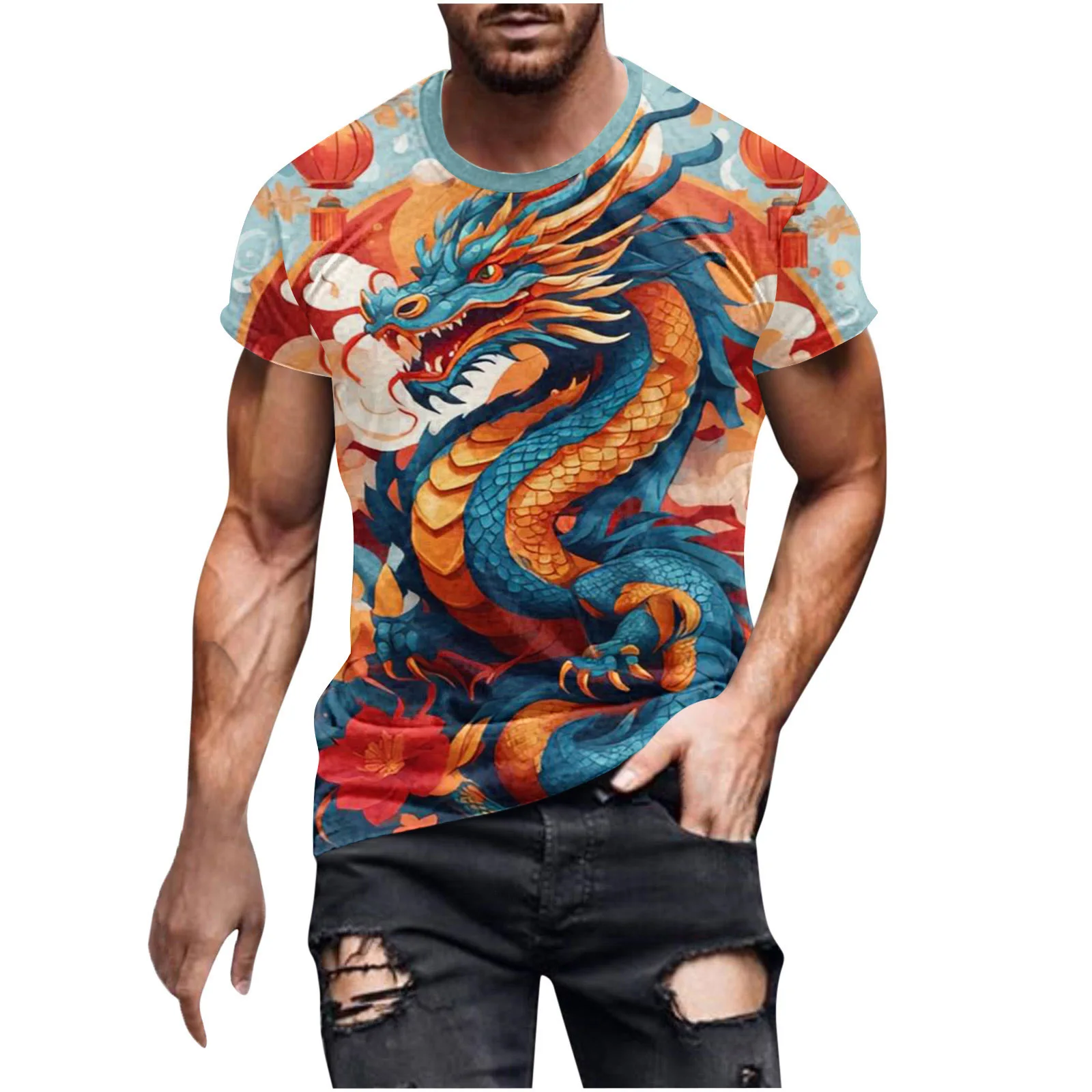 3D  Ʈ ߱ 巡    Ƽ, ߿ ƮϽ , ο ,  XXS-6XL,  2024