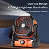 USB Portable Rechargeable Adjustable Speed Lantern Camping Fan With Led Lights For Tent 7800mAh Battery Operated Powered 5