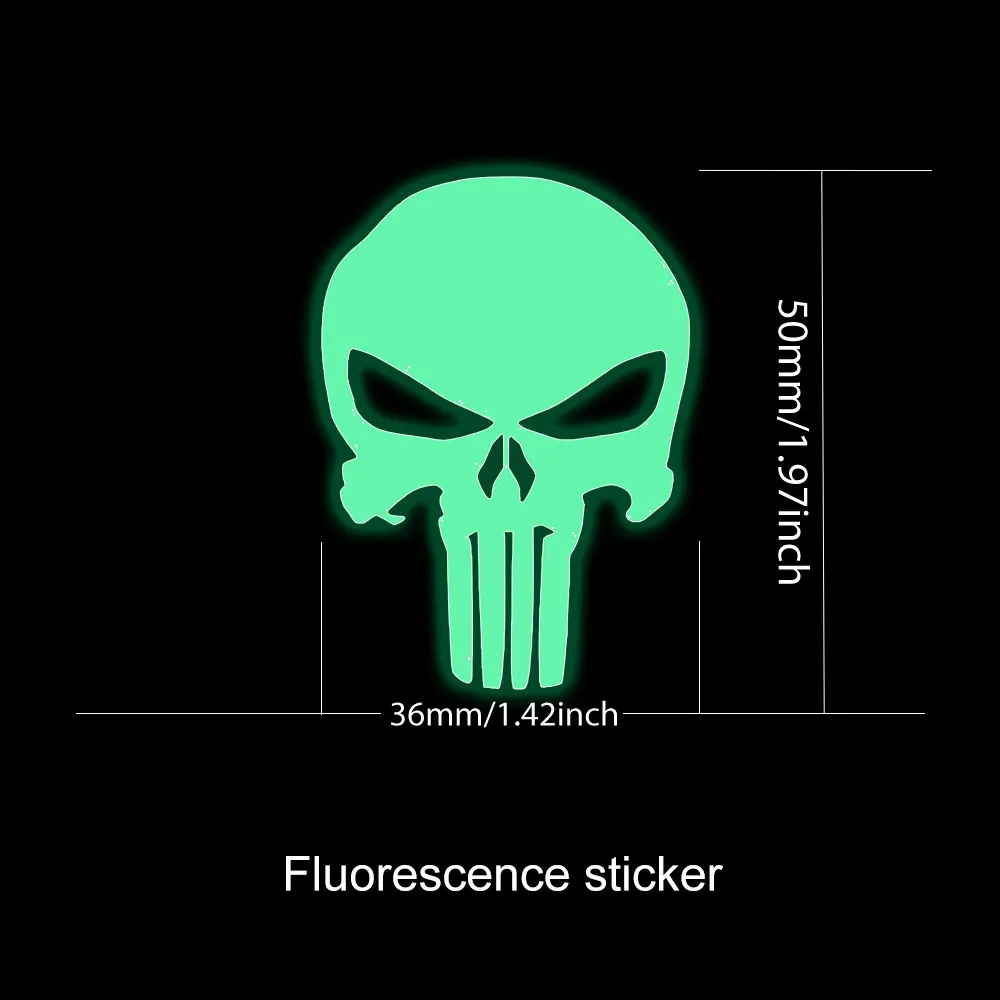 Adesivi riflettenti per casco Shoei – Punisher Black-Frontal