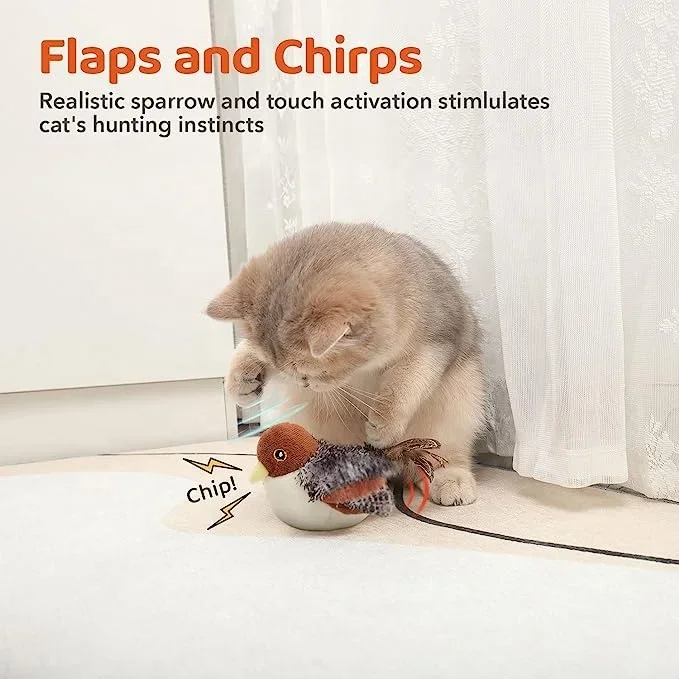 Bird Interactive Cat Multi Head Auto Cat Teaser Funny