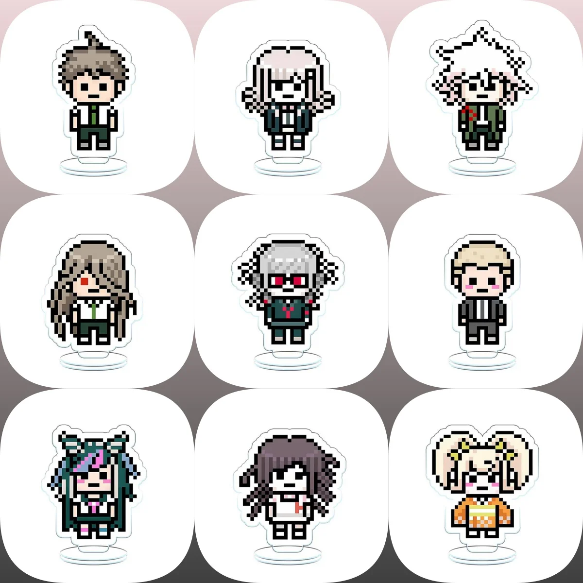 10CM Charm Anime Danganronpa Acrylic Stand Model Cosplay Characters Ornament Accessories Goods Collection Christmas Gifts
