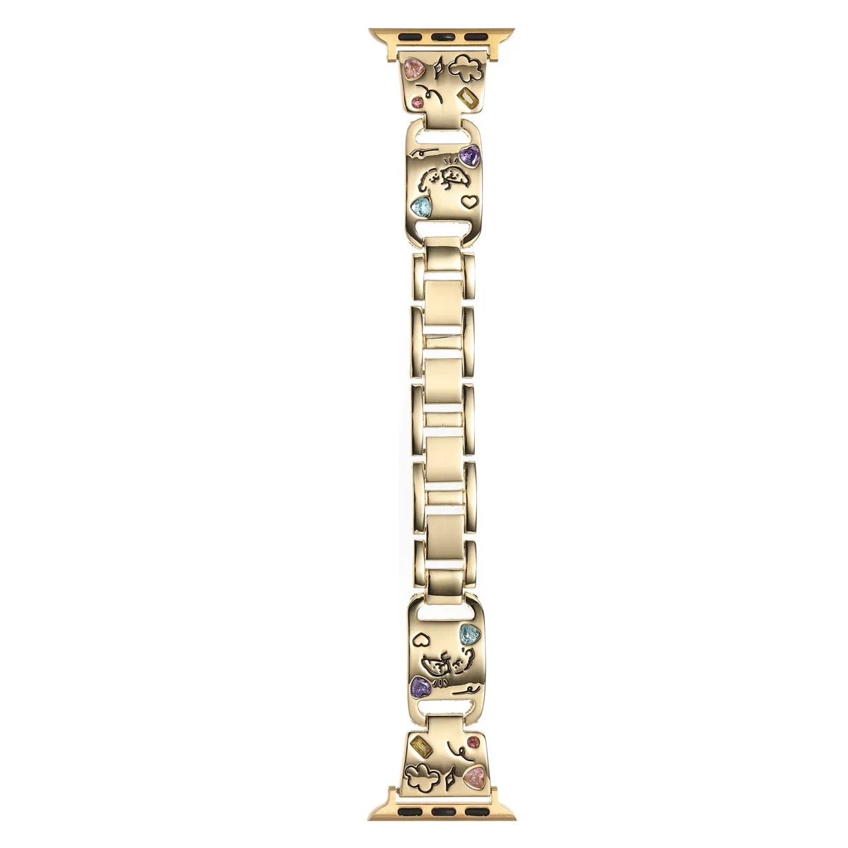 Bracelet de montre pour iWatch 42/44/45/46/49 mm 38/40/41 mm Bracelet de montre tendance en métal pour montres de la série Ultra2 Série 10/9/8/7/6/5/4/3/2/1_voghion.com