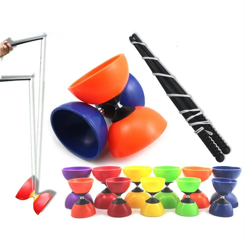 

with Sticks Rope Diabolo Yoyo Soft Material Leather Bowl Yoyo Chinese Toy Plastic Juggling Toy Diabolo Triple Bearing