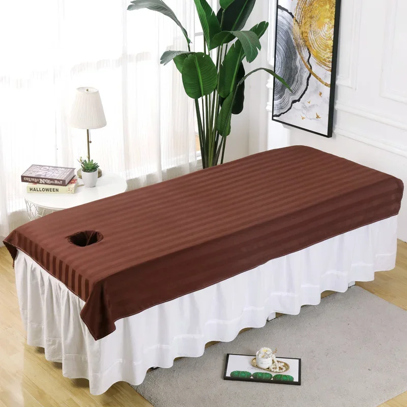 Solid Color Beauty Massage Bed Sheets Spa Salon Bedsheet with Face Hole Beauty Salon Massage Table Cover Beds Mattress Cover