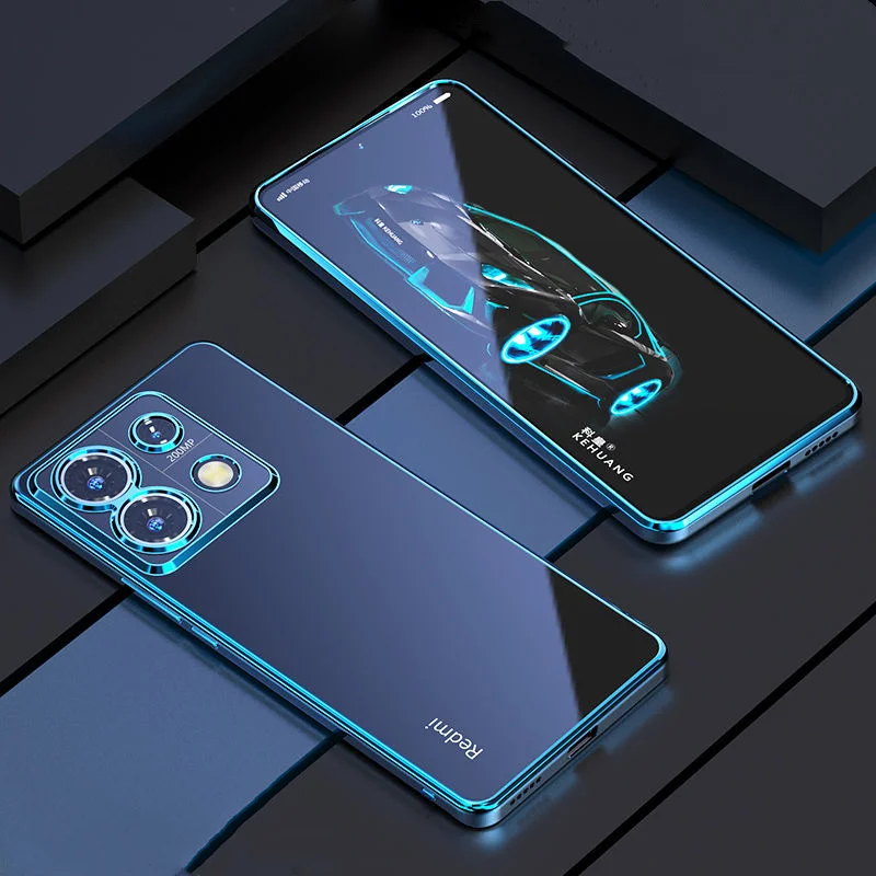 Custodia Con Cordino Per Poco X6 5G E Redmi Note 13 Pro 5G – Cover Trasparente TPU Morbido – Antismarrimento – Blu