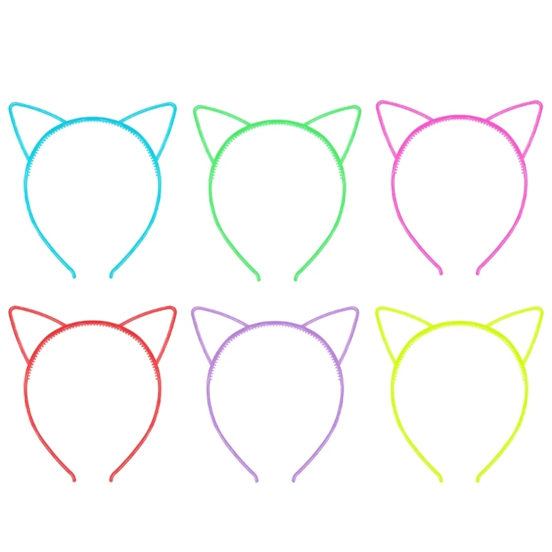 

Fluorescent Cat Ear Shape Hair Hoop Fashion Adult Carnivals Party Hairband