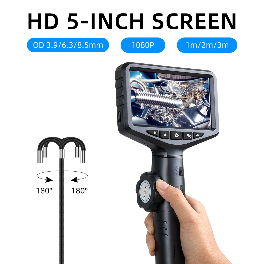 HD-LINE endoscope 3.5 Caméra étanche industriel inspection 180 Rotation  câble de 1m