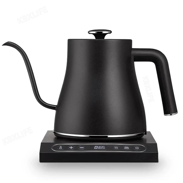 Hervidor de agua eléctrico de 110V/220V, tetera de Café Manual con cuello  de cisne, boca delgada, Control inteligente de temperatura, 1000W -  AliExpress