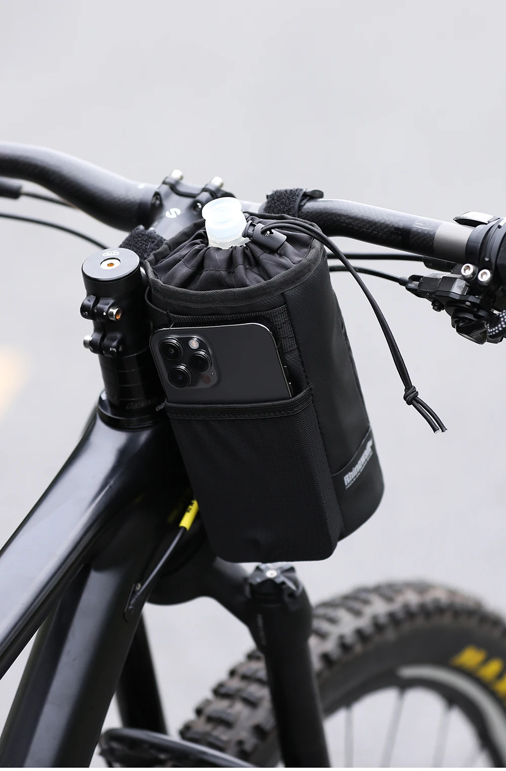 Rhino walk fahrrad flaschen halter fahrrad wasser flaschen träger beutel isolierter kessel mtb rennrad lenker tasche zubehör – Detail 11