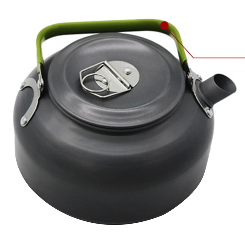 0.8L Portable Outdoor Lightweight Aluminum Camping Teapot Kettle Coffee Pot Outdoor Kettle for Camping Hiking Backpacking