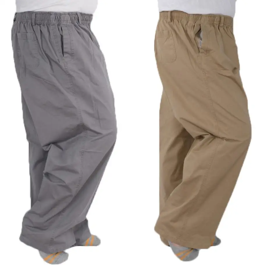 165KG Summer Plus Size 8XL 10XL 11XL 12XL 13XL Pants Men Cotton Breathable Stretch Pants Loose Trousers 2