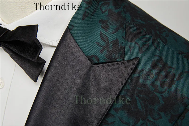 Thorndike Men Spring 3 Pieces Classic Blazers Suit Sets Business Blazer + Vest + Pants Suits Sets Autumn Wedding Party Set