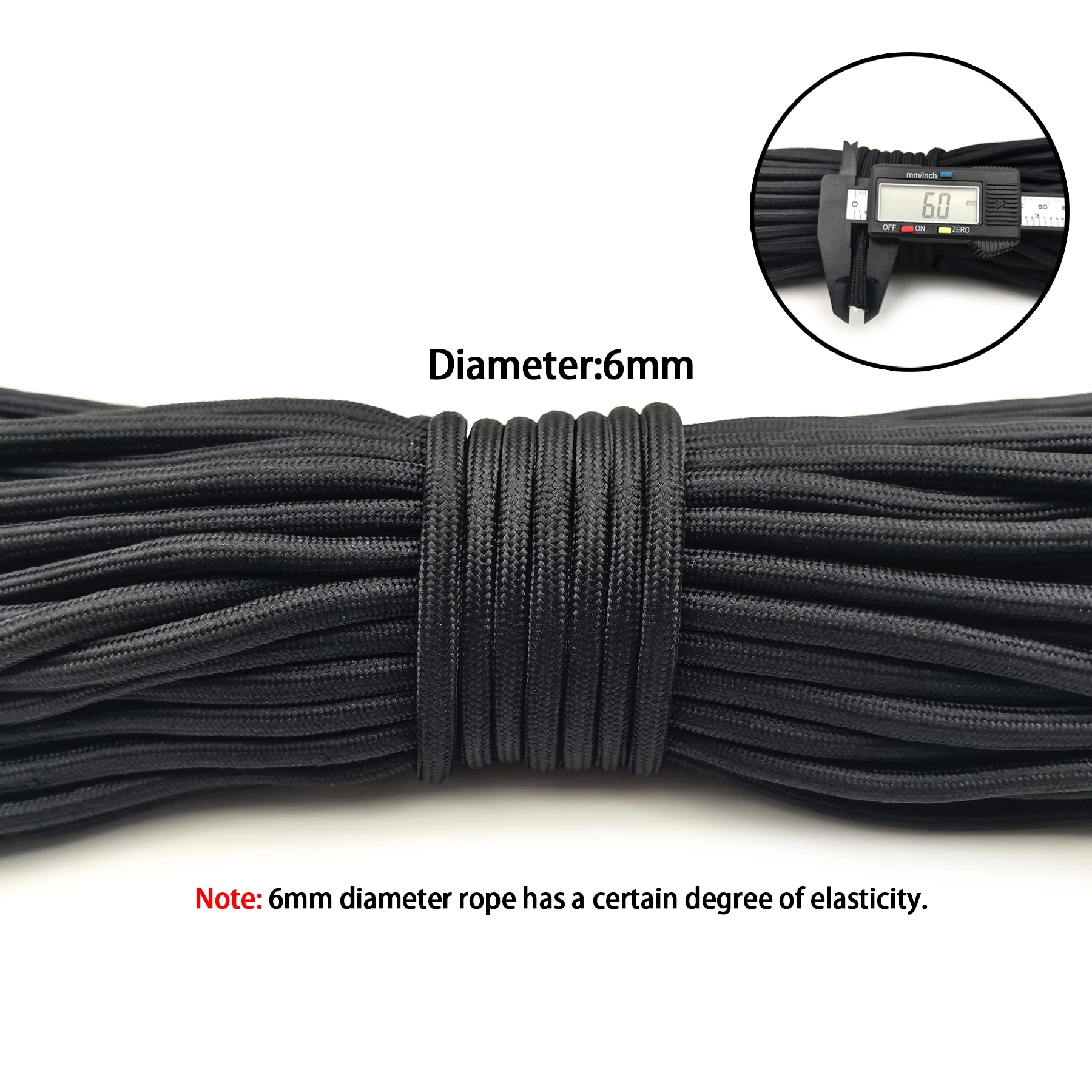 1/2/3/4/5/6mm 직경 파라코드, 낙하산 줄, 등산 캠핑 하이킹용 아웃도어 장비, DIY 팔찌, 쥬얼리 제작, 랜야드