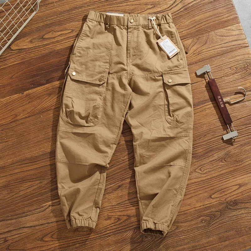 Men's Casual Pants Multi-pocket Overalls American Loose Three-dimensional Cut High Street Leg