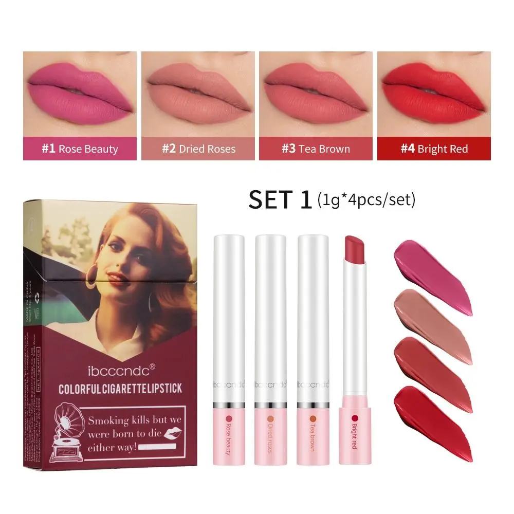 thumbnail image 1 of Waterproof Lana Del Rey Lipstick Glossy 24 Hour Lasting Lip Tint Stain Set Matte Long Lasting Lipstick Women, 1 of 5