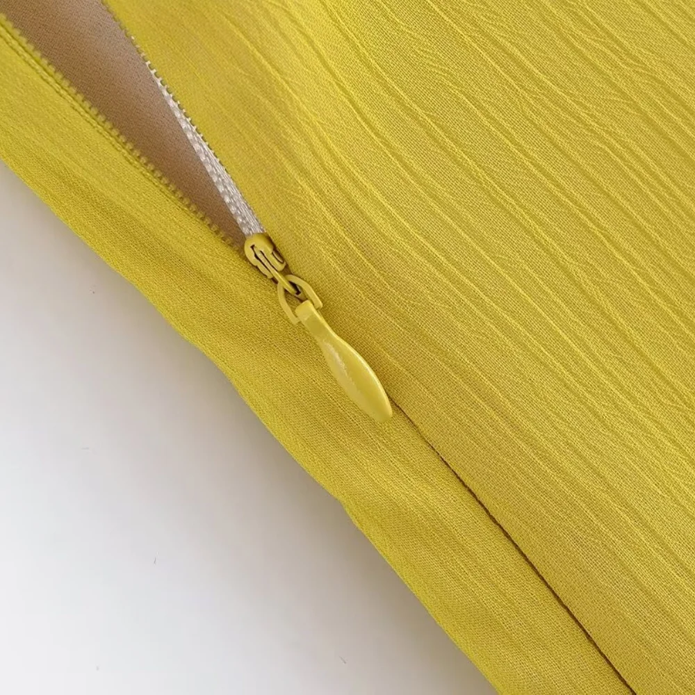 RARF new wide shoulder strap square collar asymmetrical pleated layered MIDI dress with hem 5