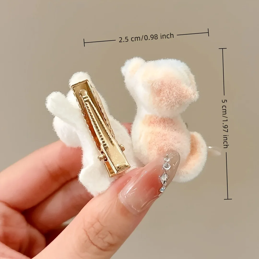 2 stücke Nette Spielerische Kätzchen Essen Fisch Plüsch Haar Clip Mädchen Herz Haar Clip Seite Enten Clip Cartoon Mode Haar zubehör Mädchen – Detail 8